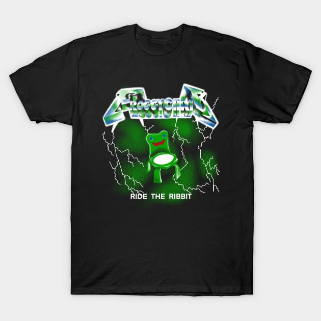 Froggy Chair: Ride the Ribbit T-Shirt by Spicy Gurry